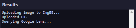 Output after pressing "Search This Item"
